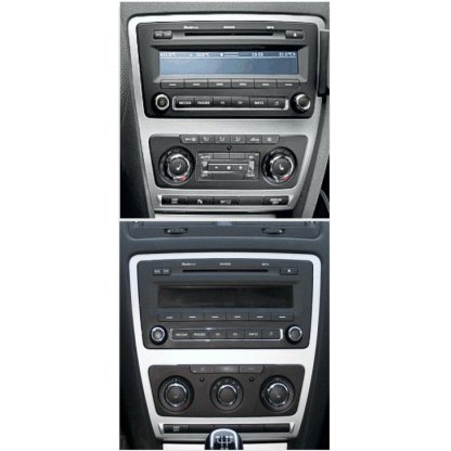 Redukce pro 10" autorádio Škoda Octavia 2008-2013, černá lesklá
