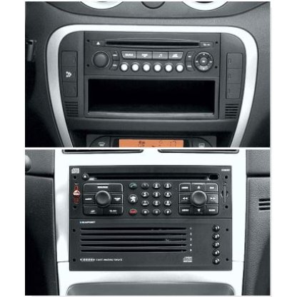 Redukce pro 9" autorádio Citroen C2,C3, Peugeot 307, Partner....