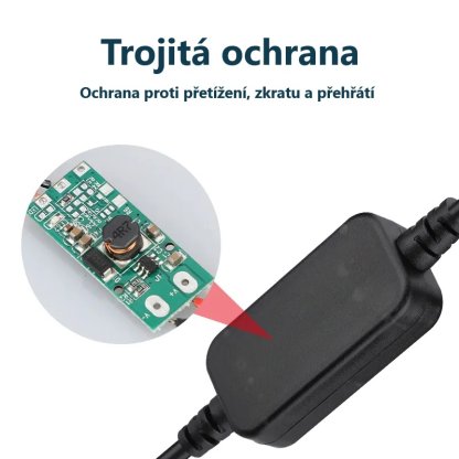 Redukce s měničem napětí USB-C/CL zásuvka - 5V/12V, 1A