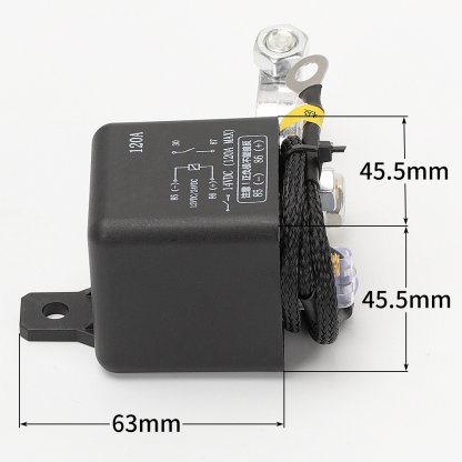 Relé pro spínání baterie 12V/120A, dálkové ovládání