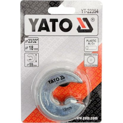 Řezač na trubky PVC, hliník, měď 18 mm YT-22354