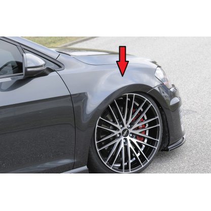 Rieger blatník pro extrémní snížení pro Volkswagen Golf 7 vč. GTD, GTI, GTI Clubsport, R 3-dvéř., 5-dvéř. před faceliftem, 02/16-, 04/13-12/16, 06/13-12/16, 10/12-12/16, 12/13-12/16, plast ABS bez povrchové úpravy, mont. strana levá