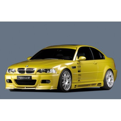 Rieger boční práh (175mm) mont. strana pravá pro BMW řada 3 E46, E46 M3 compact, kabriolet, kupé, sedan vč. faceliftu, r.v. 02/02-, 02/98-12/01, 06/00-, plast ABS bez povrchové úpravy, s prolisem, s prolisem a dvěma výřezy