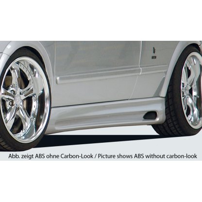 Rieger boční práh 3-dvéř. mont. strana pravá pro Opel Astra G 3-dvéř., fastback, hatchback, notchback, plast ABS s povrchovou úpravou Carbon-Look, s prolisem a výřezem
