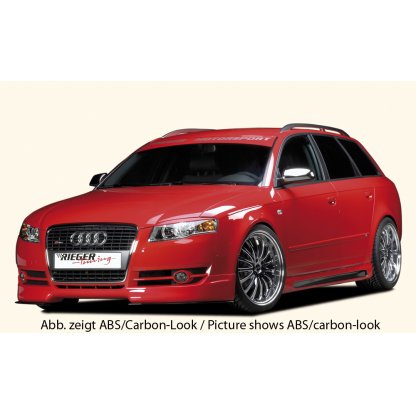 Rieger boční práh mont. strana levá pro Audi A4 8E avant, sedan po faceliftu, r.v. 11/00-10/04, 11/04-, plast ABS bez povrchové úpravy, s prolisem a výřezem