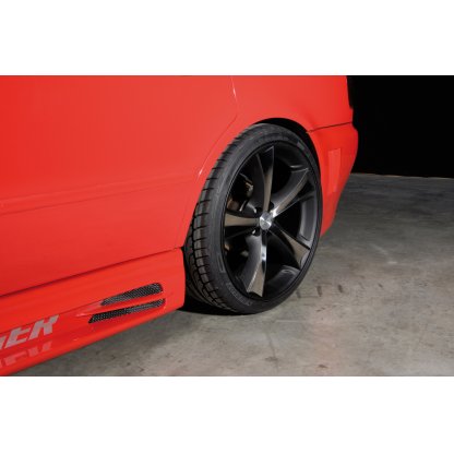 Rieger boční práh mont. strana levá pro Audi A4 B5 avant, sedan, r.v. 11/94-98, 99-12/00, plast ABS bez povrchové úpravy, s prolisem, s prolisem a dvěma výřezy