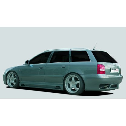 Rieger boční práh mont. strana levá pro Audi A4 B5 avant, sedan, r.v. 11/94-98, 99-12/00, plast ABS bez povrchové úpravy, s prolisem, s prolisem a dvěma výřezy
