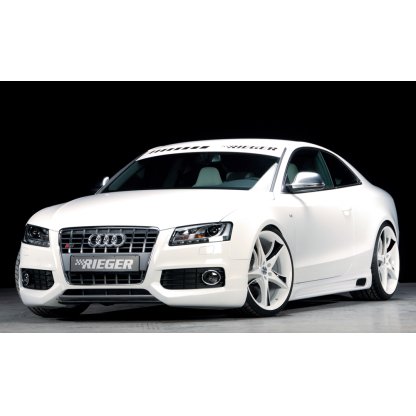Rieger boční práh mont. strana levá pro Audi A5 B8, B81 kabriolet, kupé vč. faceliftu, r.v. 06/07-07/11, 10/11-06/16, plast ABS bez povrchové úpravy, s prolisem a výřezem