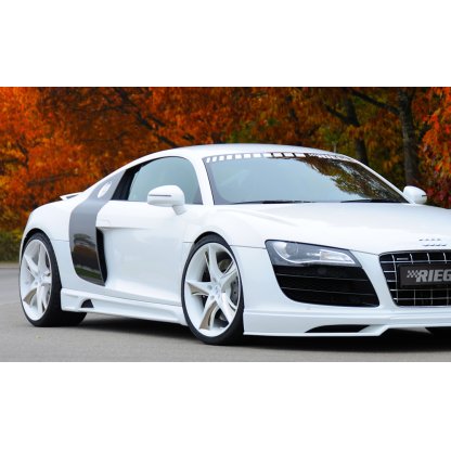 Rieger boční práh mont. strana levá pro Audi R8 42 kupé, spyder, r.v. 04/07-, plast ABS bez povrchové úpravy, s prolisem a výřezem