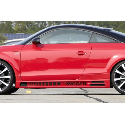 Rieger boční práh mont. strana levá pro Audi TT 8J kupé, roadster, r.v. 09/06-, plast ABS bez povrchové úpravy, s prolisem, s prolisem a dvěma výřezy