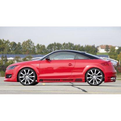 Rieger boční práh mont. strana levá pro Audi TT 8J kupé, roadster, r.v. 09/06-, plast ABS bez povrchové úpravy, s prolisem, s prolisem a dvěma výřezy
