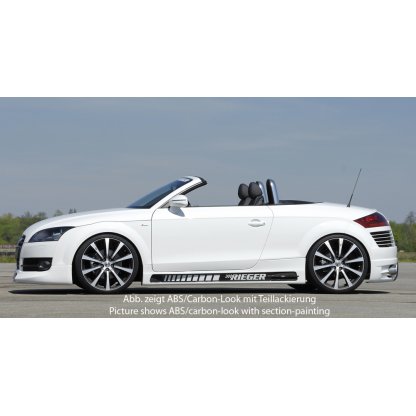 Rieger boční práh mont. strana levá pro Audi TT 8J kupé, roadster, r.v. 09/06-, plast ABS s povrchovou úpravou Carbon-Look