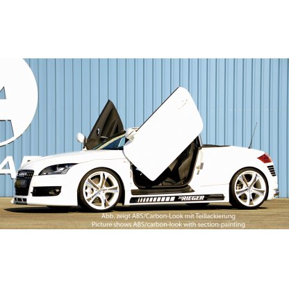 Rieger boční práh mont. strana levá pro Audi TT 8J kupé, roadster, r.v. 09/06-, plast ABS s povrchovou úpravou Carbon-Look
