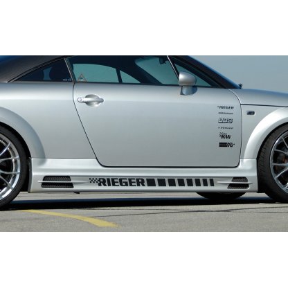 Rieger boční práh mont. strana levá pro Audi TT 8N kupé, roadster, r.v. 98-03, plast ABS bez povrchové úpravy, s prolisem, s prolisem a dvěma výřezy
