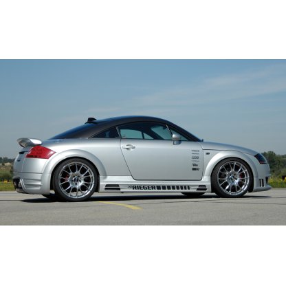 Rieger boční práh mont. strana levá pro Audi TT 8N kupé, roadster, r.v. 98-03, plast ABS bez povrchové úpravy, s prolisem, s prolisem a dvěma výřezy