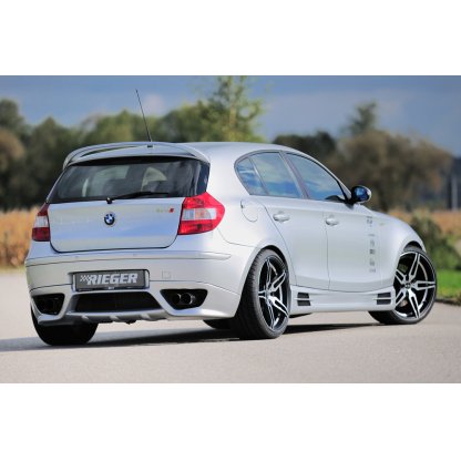 Rieger boční práh mont. strana levá pro BMW řada 1 E87 4-dvéř., sedan vč. faceliftu, r.v. 04/07-08/11, 09/04-03/07, plast ABS bez povrchové úpravy, s prolisem, s prolisem a dvěma výřezy