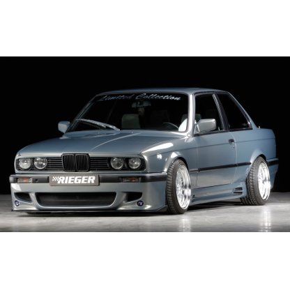 Rieger boční práh mont. strana levá pro BMW řada 3 E30 kabriolet, kupé, sedan, touring, plast ABS bez povrchové úpravy, s prolisem, s prolisem a dvěma výřezy