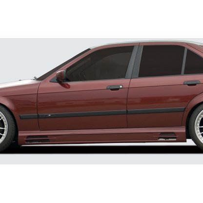 Rieger boční práh mont. strana levá pro BMW řada 3 E36 compact, kabriolet, kupé, sedan, touring, r.v. 01/90-12/99, plast ABS bez povrchové úpravy, s prolisem, s prolisem a dvěma výřezy