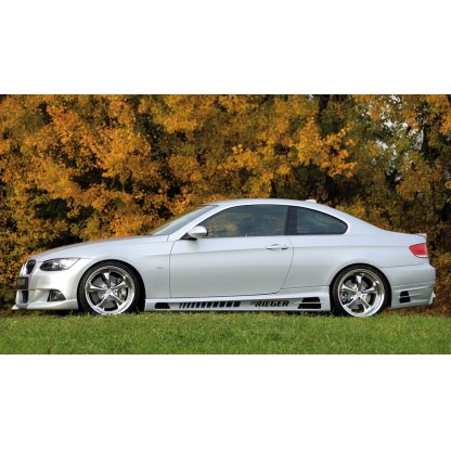 Rieger boční práh mont. strana levá pro BMW řada 3 E92, E93 kabriolet, kupé vč. faceliftu, r.v. 03/07-02/10, 03/10-, 09/06-02/10, plast ABS bez povrchové úpravy, s prolisem, s prolisem a dvěma výřezy