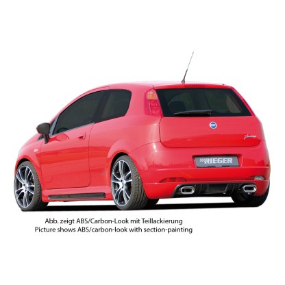 Rieger boční práh mont. strana levá pro Fiat Grande Punto 199 3-dvéř., 5-dvéř., r.v. 10/05-, plast ABS s povrchovou úpravou Carbon-Look, s prolisem a výřezem