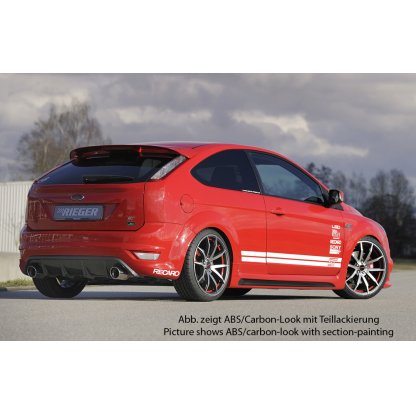 Rieger boční práh mont. strana levá pro Ford Focus 2 vč. ST 3-dvéř. vč. faceliftu, r.v. 02/08-01/11, 07/04-01/08, 10/05-01/08, plast ABS bez povrchové úpravy, s prolisem a výřezem