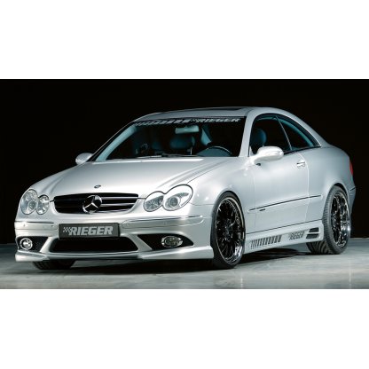 Rieger boční práh mont. strana levá pro Mercedes CLK W209 kabriolet, kupé vč. faceliftu, r.v. 00/02-06/04, 07/04-, plast ABS bez povrchové úpravy, s prolisem, s prolisem a dvěma výřezy