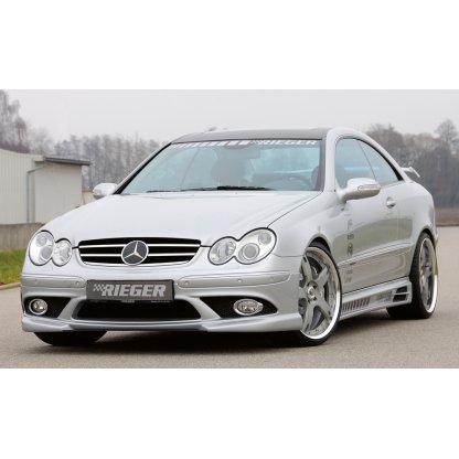 Rieger boční práh mont. strana levá pro Mercedes CLK W209 kabriolet, kupé vč. faceliftu, r.v. 00/02-06/04, 07/04-, plast ABS bez povrchové úpravy, s prolisem, s prolisem a dvěma výřezy