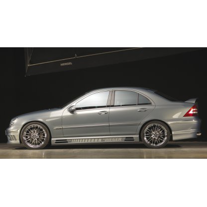 Rieger boční práh mont. strana levá pro Mercedes třída C W203 sedan, sportcoupe, t-model, r.v. 05/00-, plast ABS bez povrchové úpravy, s prolisem, s prolisem a dvěma výřezy
