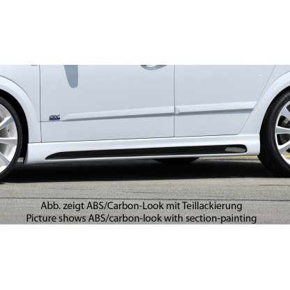 Rieger boční práh mont. strana levá pro Opel Astra H 5-dvéř., hatchback, notchback, r.v. 03/04-, plast ABS bez povrchové úpravy, s prolisem a výřezem