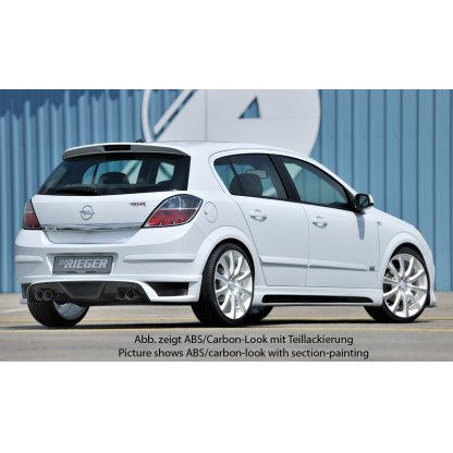 Rieger boční práh mont. strana levá pro Opel Astra H 5-dvéř., hatchback, notchback, r.v. 03/04-, plast ABS bez povrchové úpravy, s prolisem a výřezem