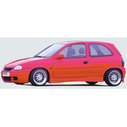 Rieger boční práh mont. strana levá pro Opel Corsa B 3-dvéř. vč. faceliftu, r.v. 02/93-09/96, 11/96-, plast ABS bez povrchové úpravy
