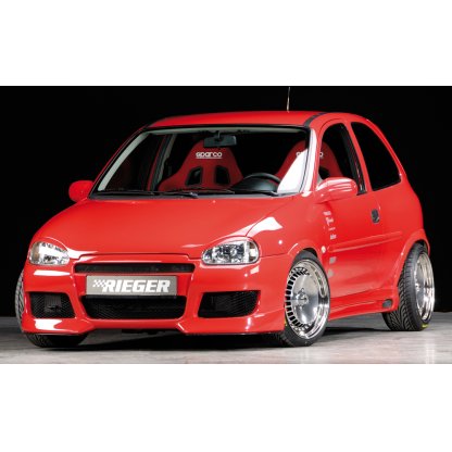Rieger boční práh mont. strana levá pro Opel Corsa B 3-dvéř. vč. faceliftu, r.v. 02/93-09/96, 11/96-, plast ABS bez povrchové úpravy, s prolisem a výřezem