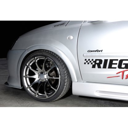 Rieger boční práh mont. strana levá pro Opel Corsa C 3-dvéř. vč. faceliftu, r.v. 06/03-, 09/00-05/03, plast ABS bez povrchové úpravy, s prolisem a výřezem