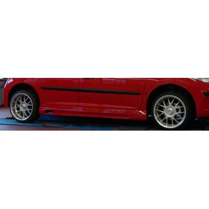 Rieger boční práh mont. strana levá pro Peugeot 207 3-dvéř., 5-dvéř., kabriolet, sedan, r.v. 03/07-, 04/06-, plast ABS bez povrchové úpravy, s prolisem a výřezem