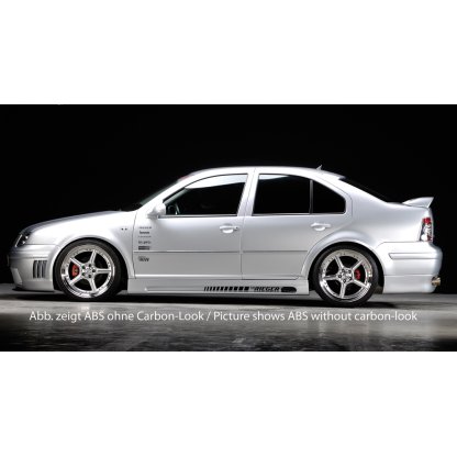 Rieger boční práh mont. strana levá pro Volkswagen Golf 4 1J 3-dvéř., 5-dvéř., combi, r.v. 10/97-03, plast ABS s povrchovou úpravou Carbon-Look, s prolisem a výřezem