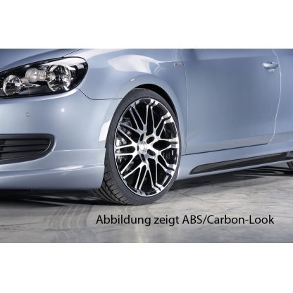 Rieger boční práh mont. strana levá pro Volkswagen Golf 6 vč. GTD, GTI 3-dvéř., 5-dvéř., kabriolet, variant, plast ABS bez povrchové úpravy, s prolisem a výřezem