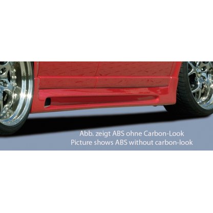 Rieger boční práh mont. strana levá pro Volkswagen Passat 3B, 3BG combi, sedan, plast ABS s povrchovou úpravou Carbon-Look, s prolisem a výřezem