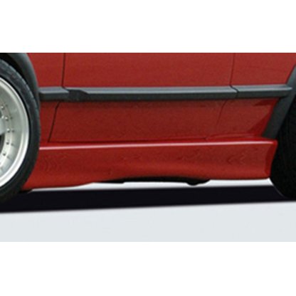 Rieger boční práh mont. strana levá pro Volkswagen Polo 2/3 kupé, r.v. 75-94, plast ABS bez povrchové úpravy, s výřezem pro originální blatník