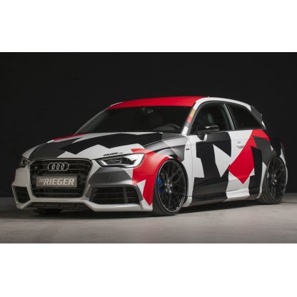Rieger boční práh mont. strana pravá pro Audi A3 8V 5-dvéř. (sedan 8VS), 5-dvéř. (sportback 8VA) vč. faceliftu, r.v. 07/12-08/16, 09/16-, plast ABS bez povrchové úpravy