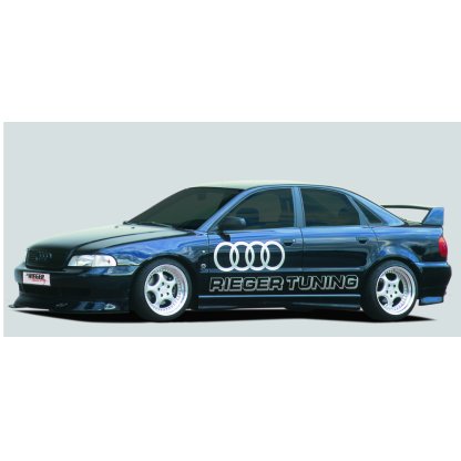 Rieger boční práh mont. strana pravá pro Audi A4 B5 avant, sedan, r.v. 11/94-98, 99-12/00, plast ABS bez povrchové úpravy, "flat version"
