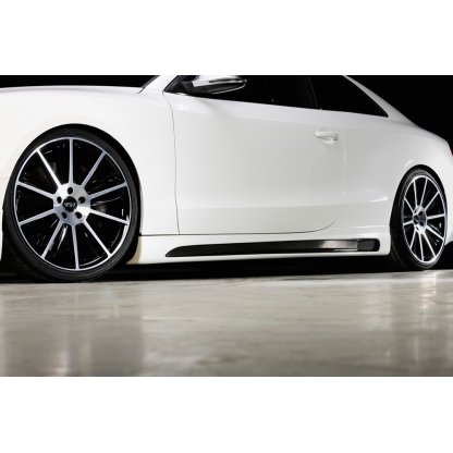 Rieger boční práh mont. strana pravá pro Audi A5 B8, B81 kabriolet, kupé vč. faceliftu, r.v. 06/07-07/11, 10/11-06/16, plast ABS s povrchovou úpravou Carbon-Look, s prolisem a výřezem
