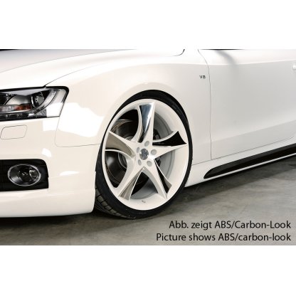 Rieger boční práh mont. strana pravá pro Audi A5 S5 B8, B81 kabriolet, kupé vč. faceliftu, r.v. 06/07-07/11, 10/11-06/16, plast ABS bez povrchové úpravy, s prolisem a výřezem
