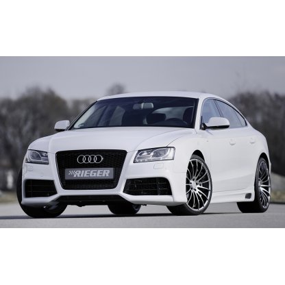 Rieger boční práh mont. strana pravá pro Audi A5 S5 B8, B81 Sportback vč. faceliftu, r.v. 06/07-07/11, 10/11-06/16, plast ABS bez povrchové úpravy, s prolisem a výřezem