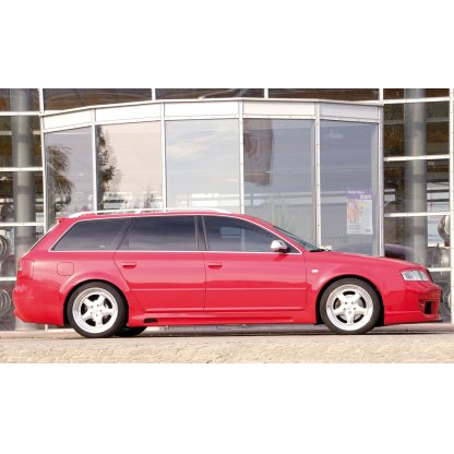 Rieger boční práh mont. strana pravá pro Audi A6 4B avant, sedan vč. faceliftu, r.v. 01/97-06/01, 07/01-, plast ABS bez povrchové úpravy, s prolisem a výřezem