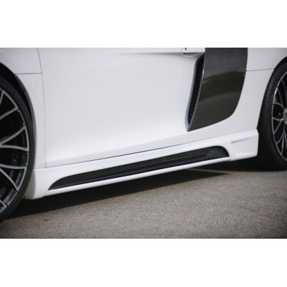 Rieger boční práh mont. strana pravá pro Audi R8 42 kupé, spyder, r.v. 04/07-, plast ABS s povrchovou úpravou Carbon-Look, s prolisem a výřezem