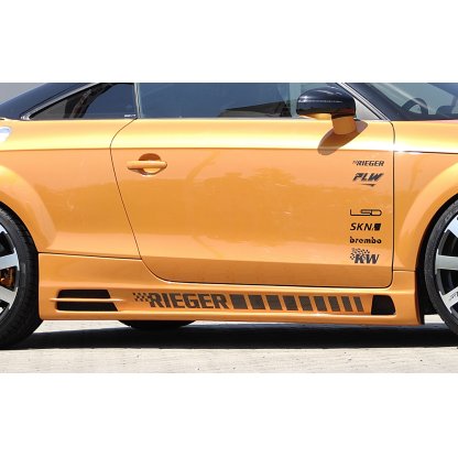 Rieger boční práh mont. strana pravá pro Audi TT 8J kupé, roadster, r.v. 09/06-, plast ABS bez povrchové úpravy, s prolisem, s prolisem a dvěma výřezy