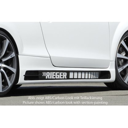 Rieger boční práh mont. strana pravá pro Audi TT 8J kupé, roadster, r.v. 09/06-, plast ABS s povrchovou úpravou Carbon-Look