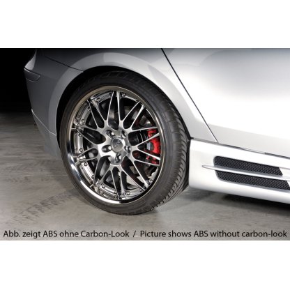 Rieger boční práh mont. strana pravá pro BMW řada 1 E87 4-dvéř., sedan vč. faceliftu, r.v. 04/07-08/11, 09/04-03/07, plast ABS s povrchovou úpravou Carbon-Look, s prolisem