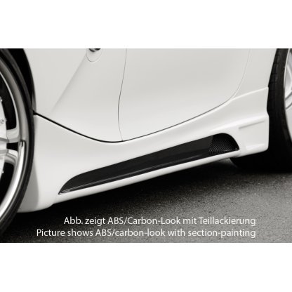 Rieger boční práh mont. strana pravá pro BMW Z4 E85 roadster vč. faceliftu, r.v. 01/06-03/09, 02/03-12/05, plast ABS bez povrchové úpravy, s prolisem a výřezem