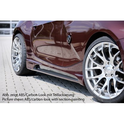 Rieger boční práh mont. strana pravá pro BMW Z4 E85 roadster vč. faceliftu, r.v. 01/06-03/09, 02/03-12/05, plast ABS bez povrchové úpravy, s prolisem a výřezem